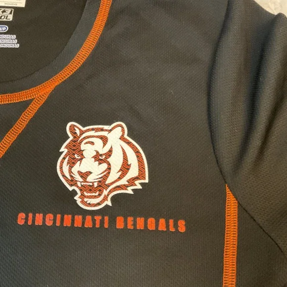 Cincinnati Bengals Womens Black Orange TX3 Cool Long Sleeve Shirt Size S P - Picture 3 of 6